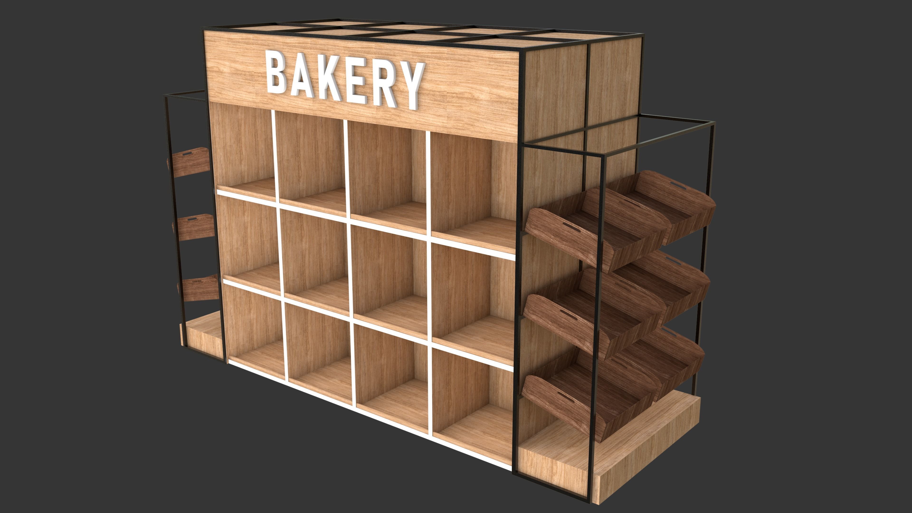 Bakery Shelf 3D model_1