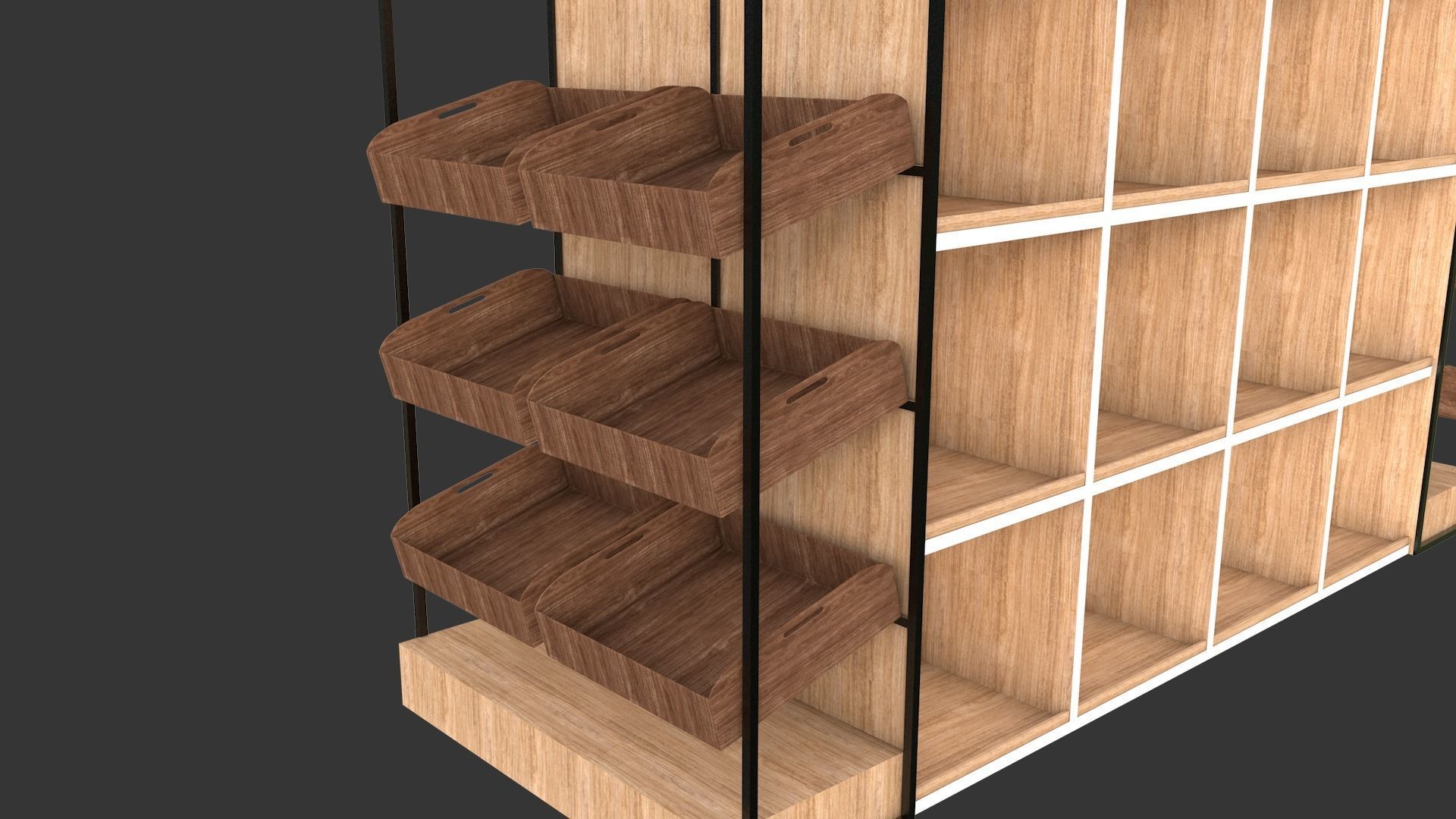 Bakery Shelf 3D model_4