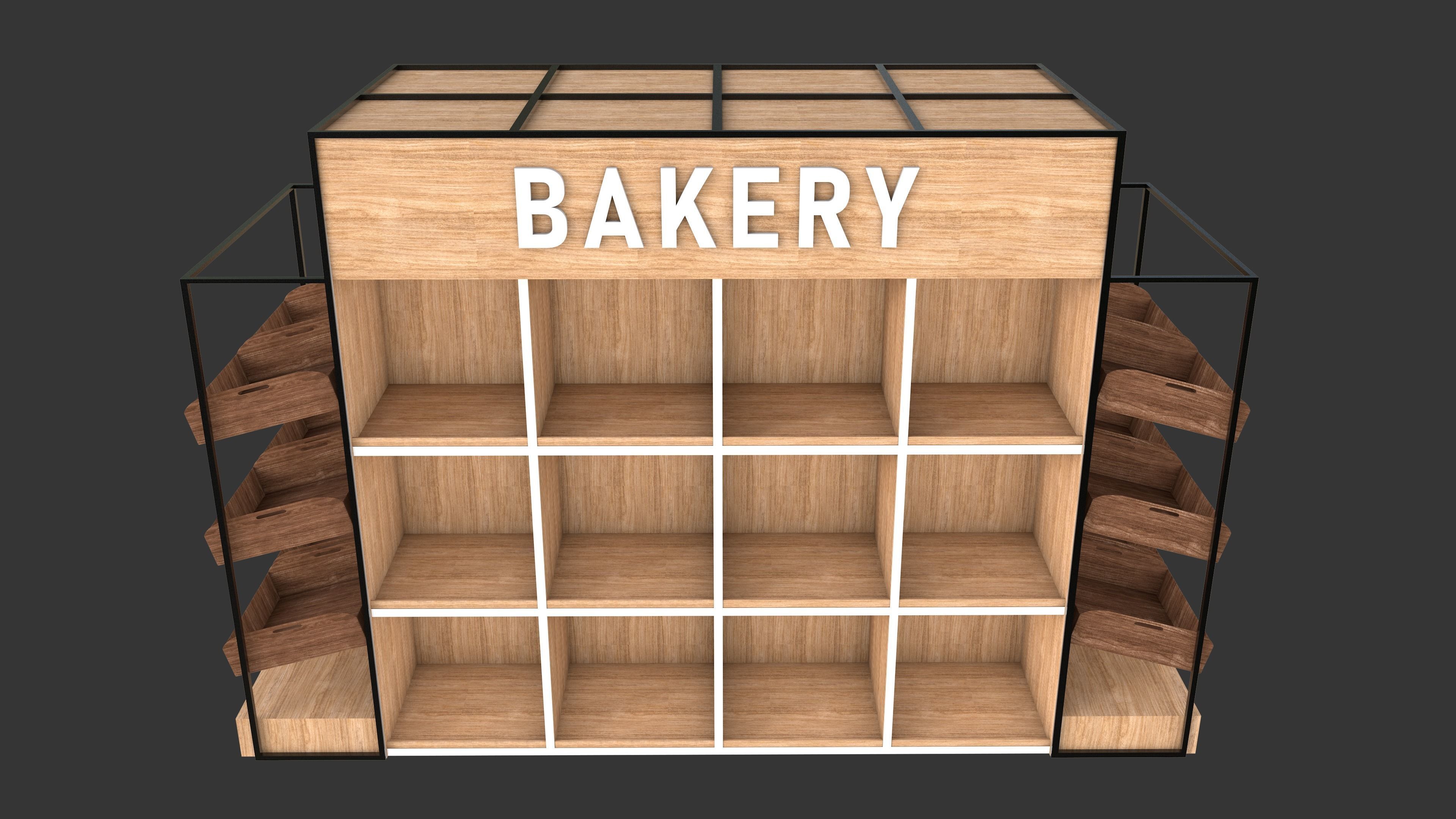 Bakery Shelf 3D model_2