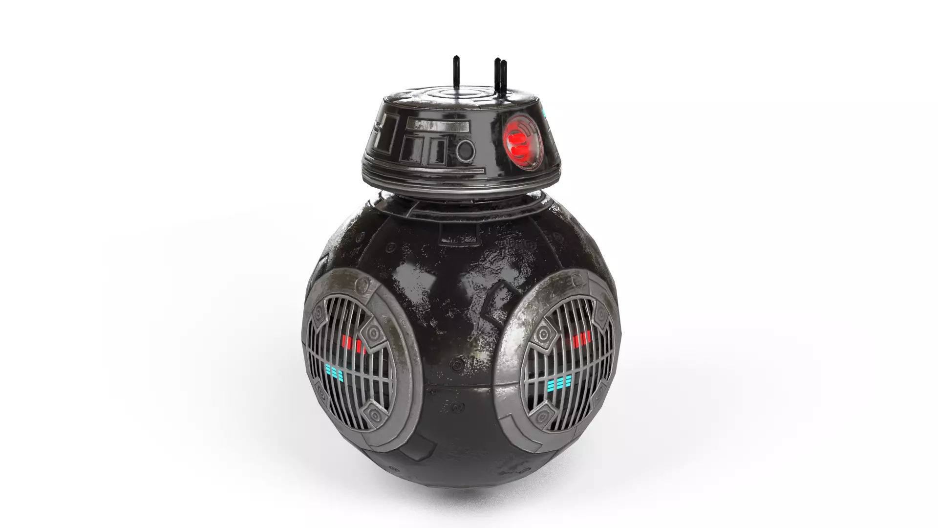 BB-9E Low-poly 3D model_0