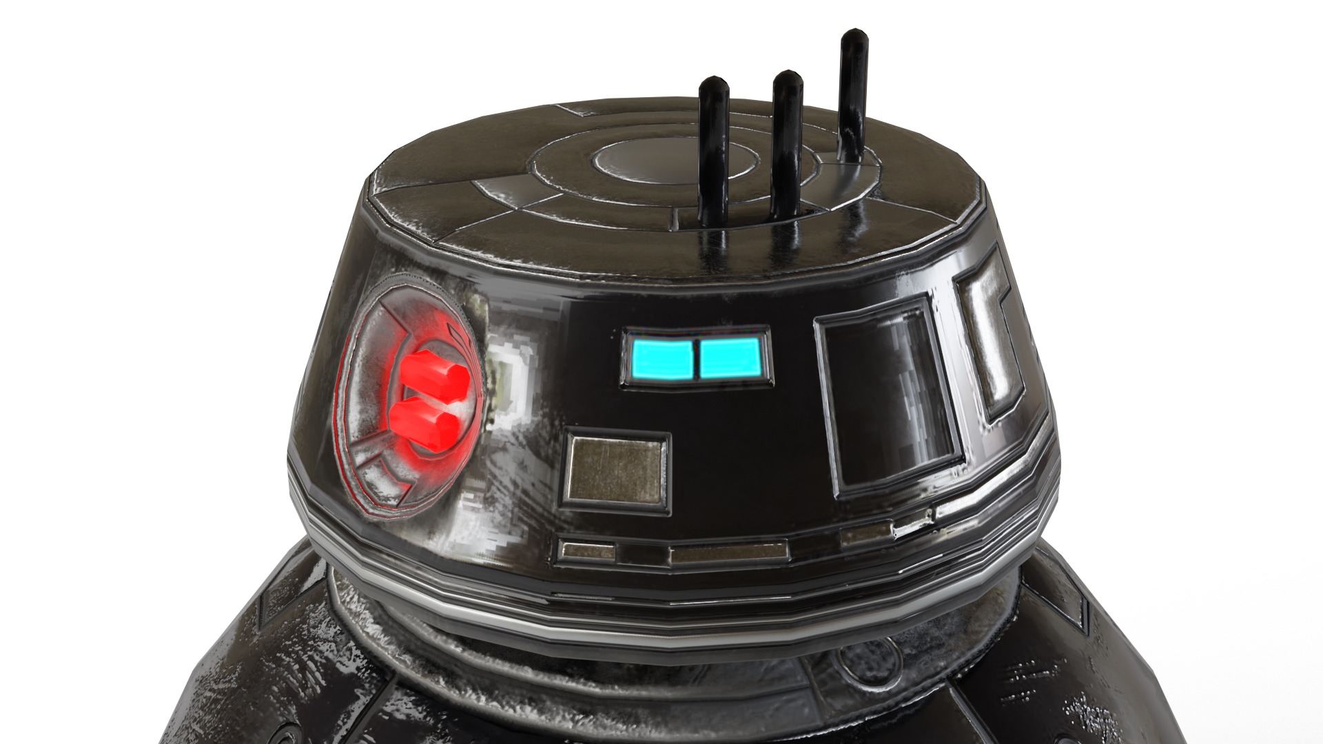BB-9E Low-poly 3D model_2