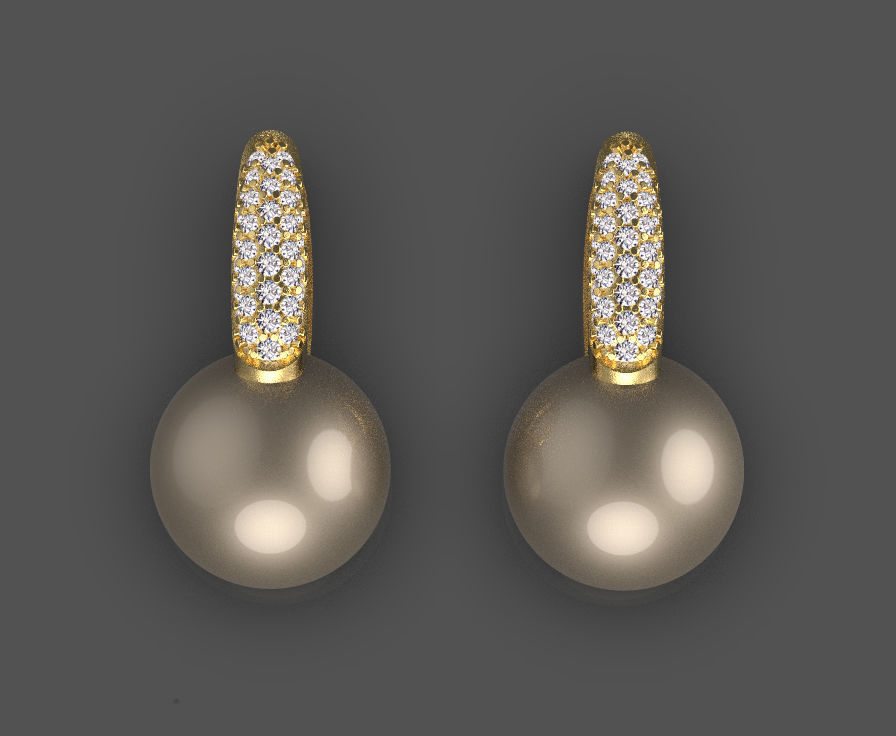earrings 3D print model_8