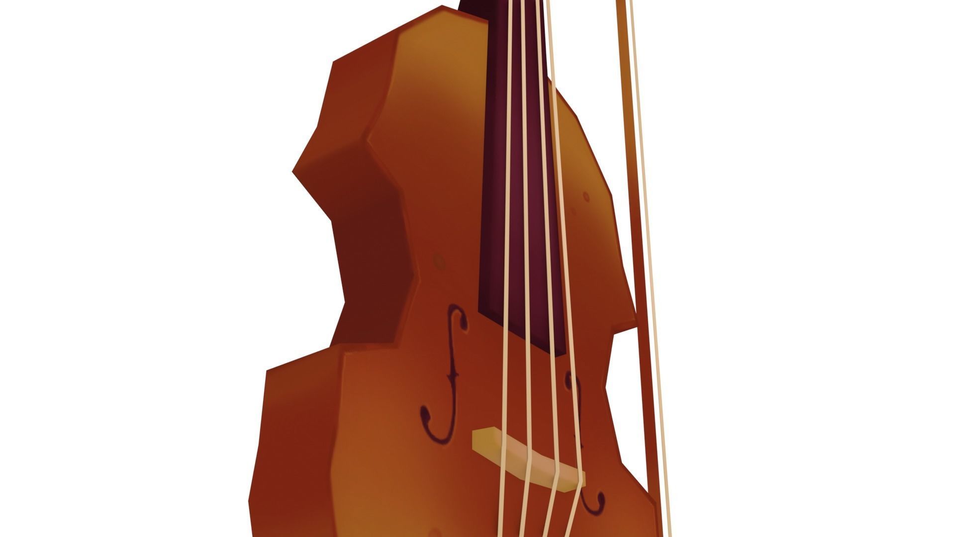 Violin - Hand Painted 3D model_5