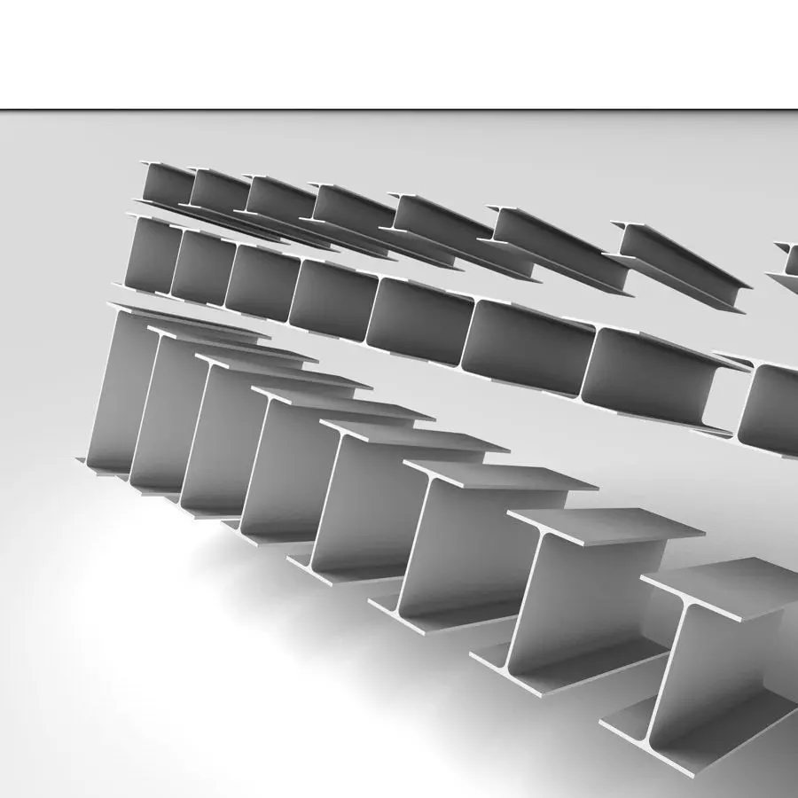Metal Beam HEAA 3D model_0
