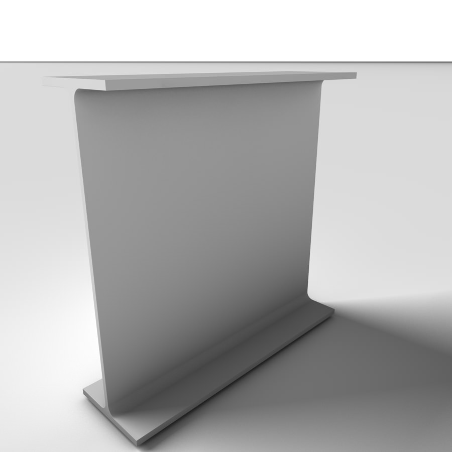 Metal Beam HEAA 3D model_2