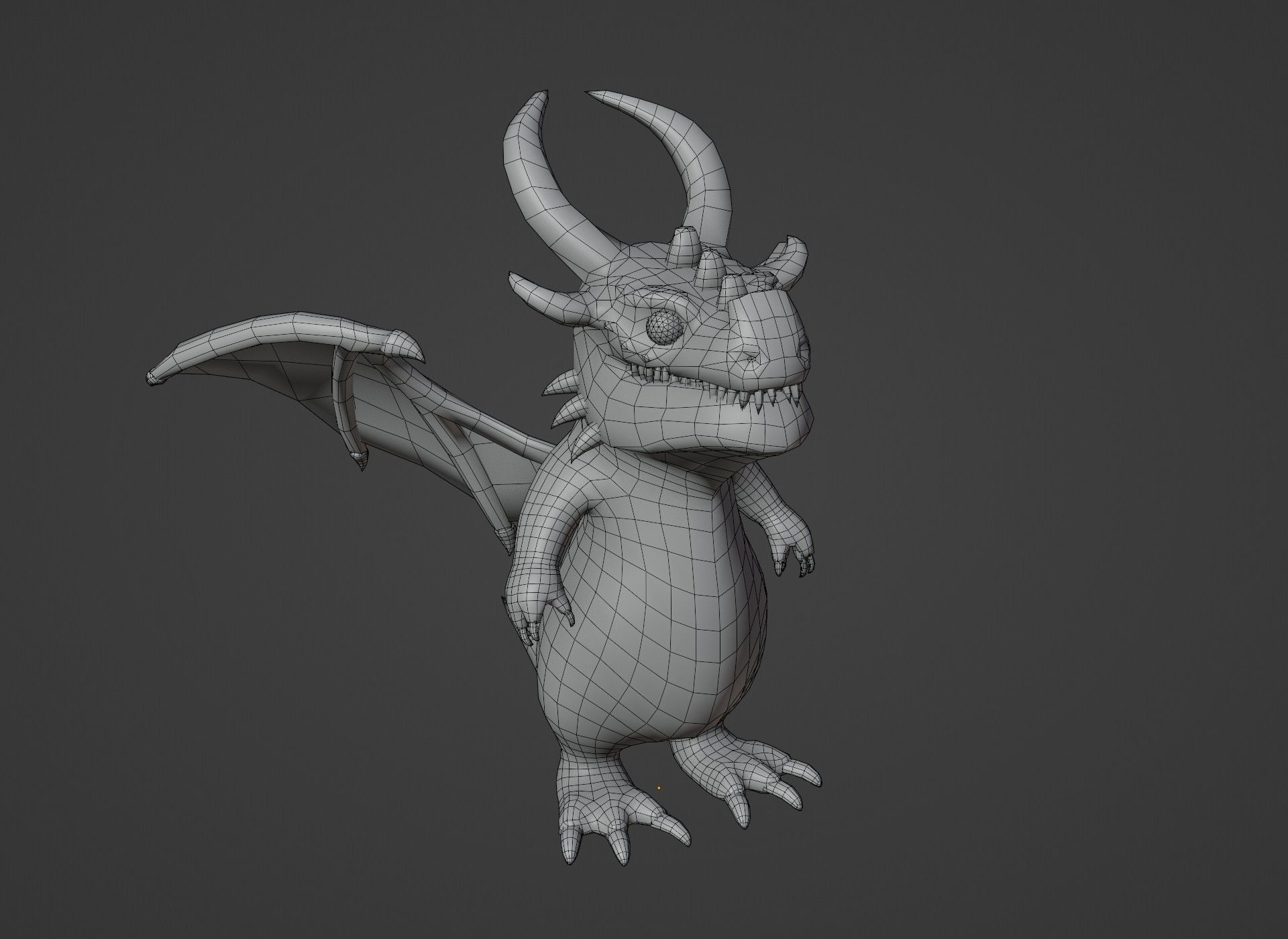 Cartoon Adamantine Dragon 3D Model Low-poly 3D model_20