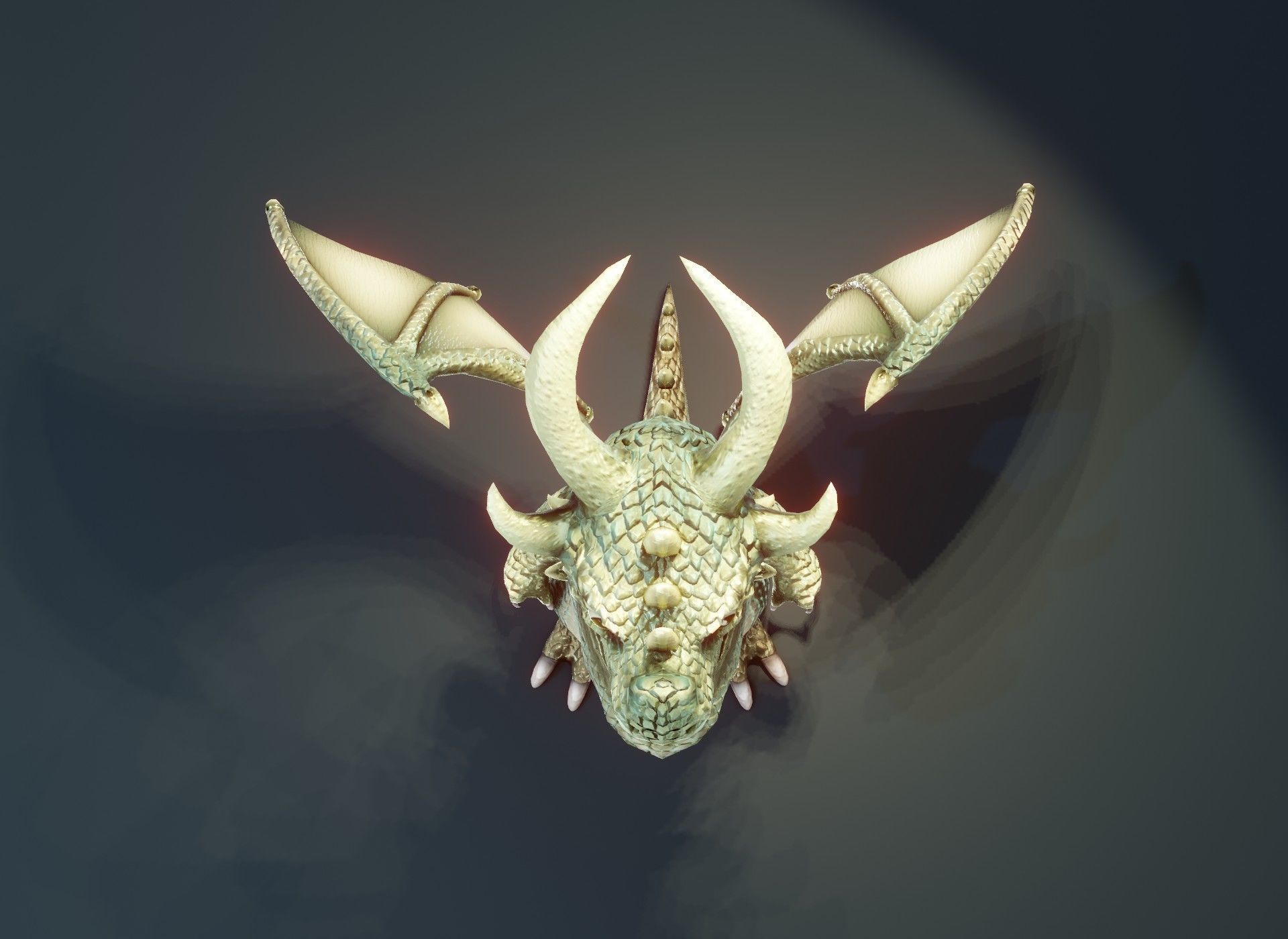 Cartoon Adamantine Dragon 3D Model Low-poly 3D model_9