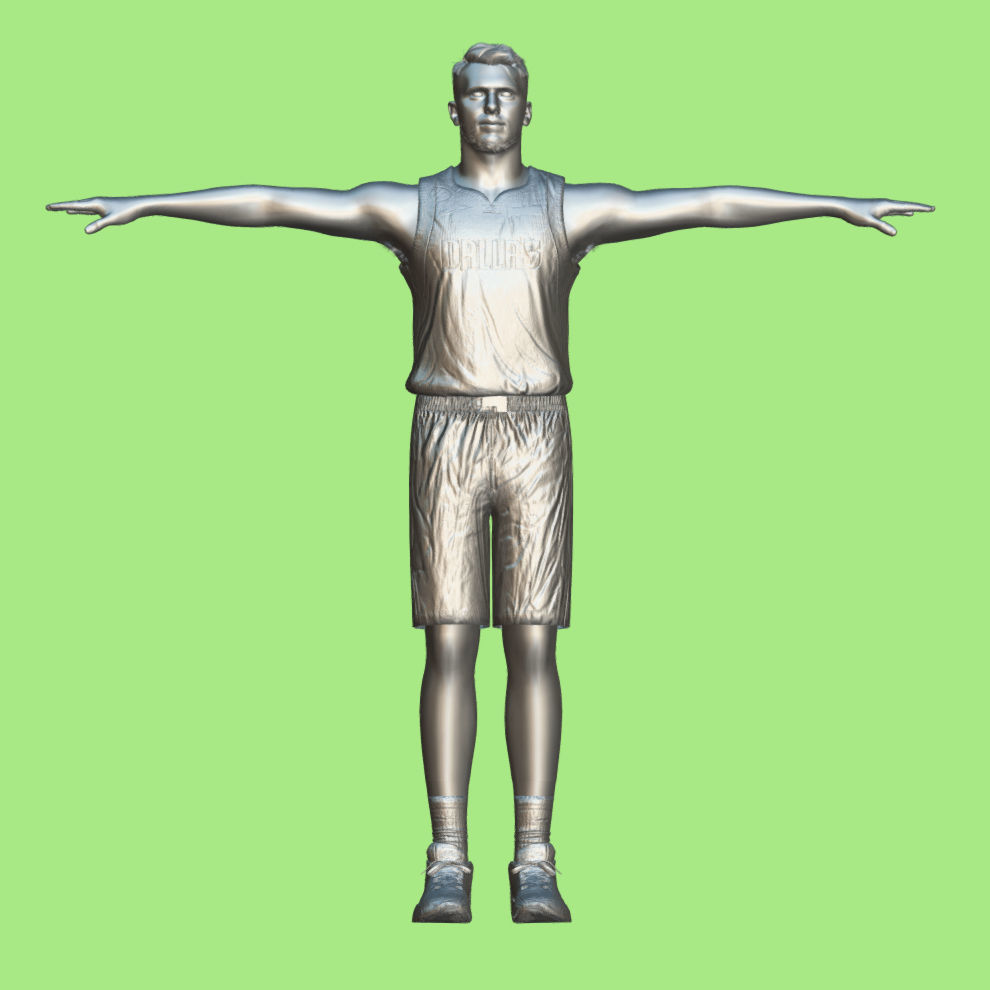 T-Pose rigged Luka Doncic Dallas Mavericks NBA 3D model_3