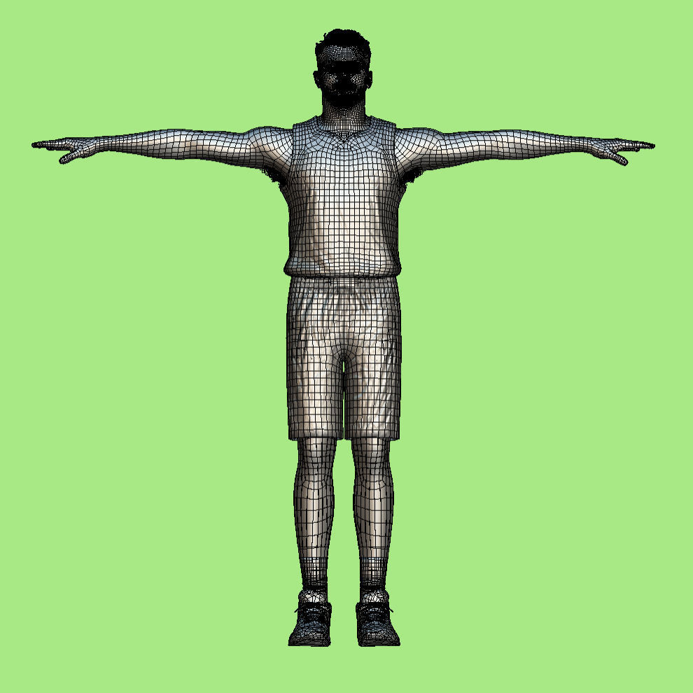 T-Pose rigged Luka Doncic Dallas Mavericks NBA 3D model_4