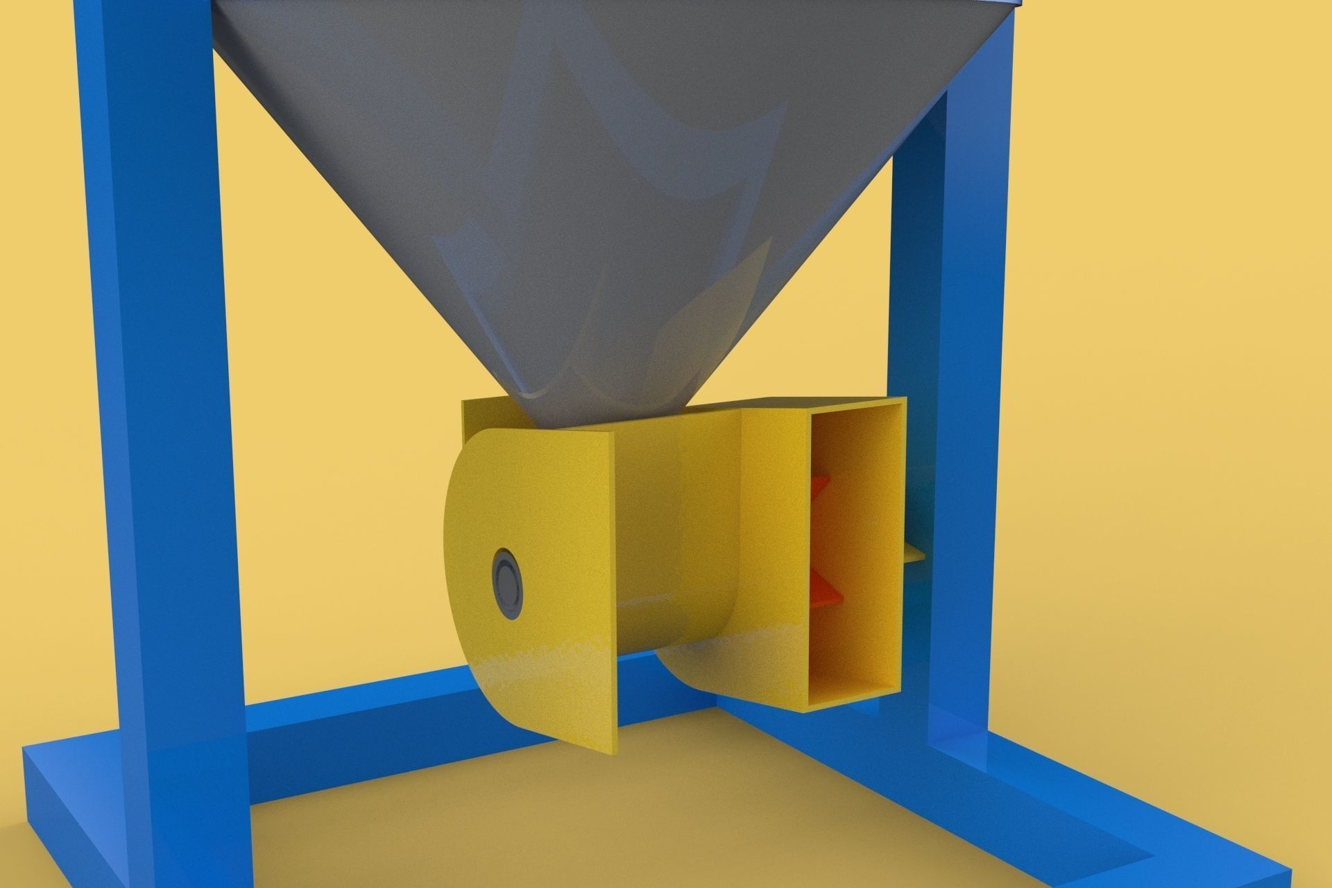 DIRECTIONAL FISH FEEDER CENTRIFUGAL SPREADER ROTARY AUTOMATIC 3D model_6