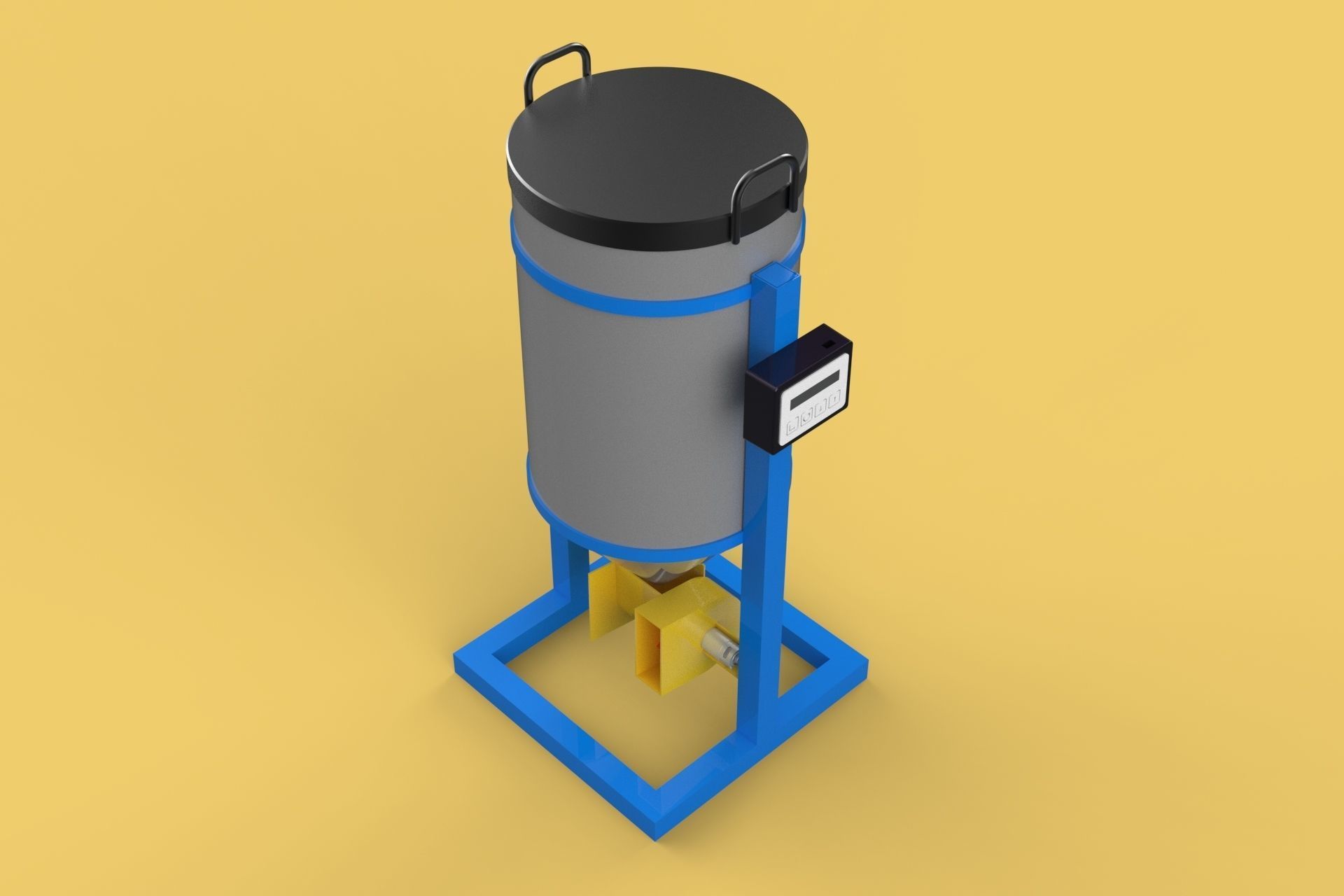 DIRECTIONAL FISH FEEDER CENTRIFUGAL SPREADER ROTARY AUTOMATIC 3D model_4