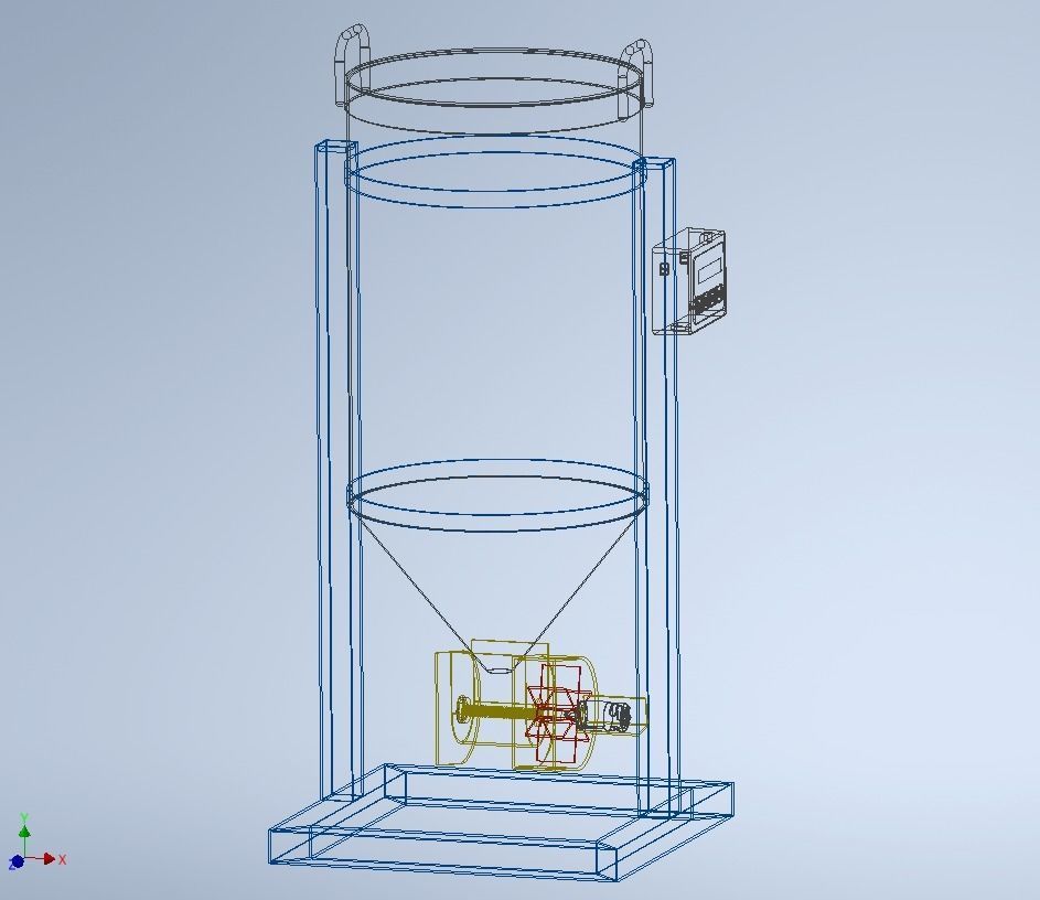 DIRECTIONAL FISH FEEDER CENTRIFUGAL SPREADER ROTARY AUTOMATIC 3D model_13