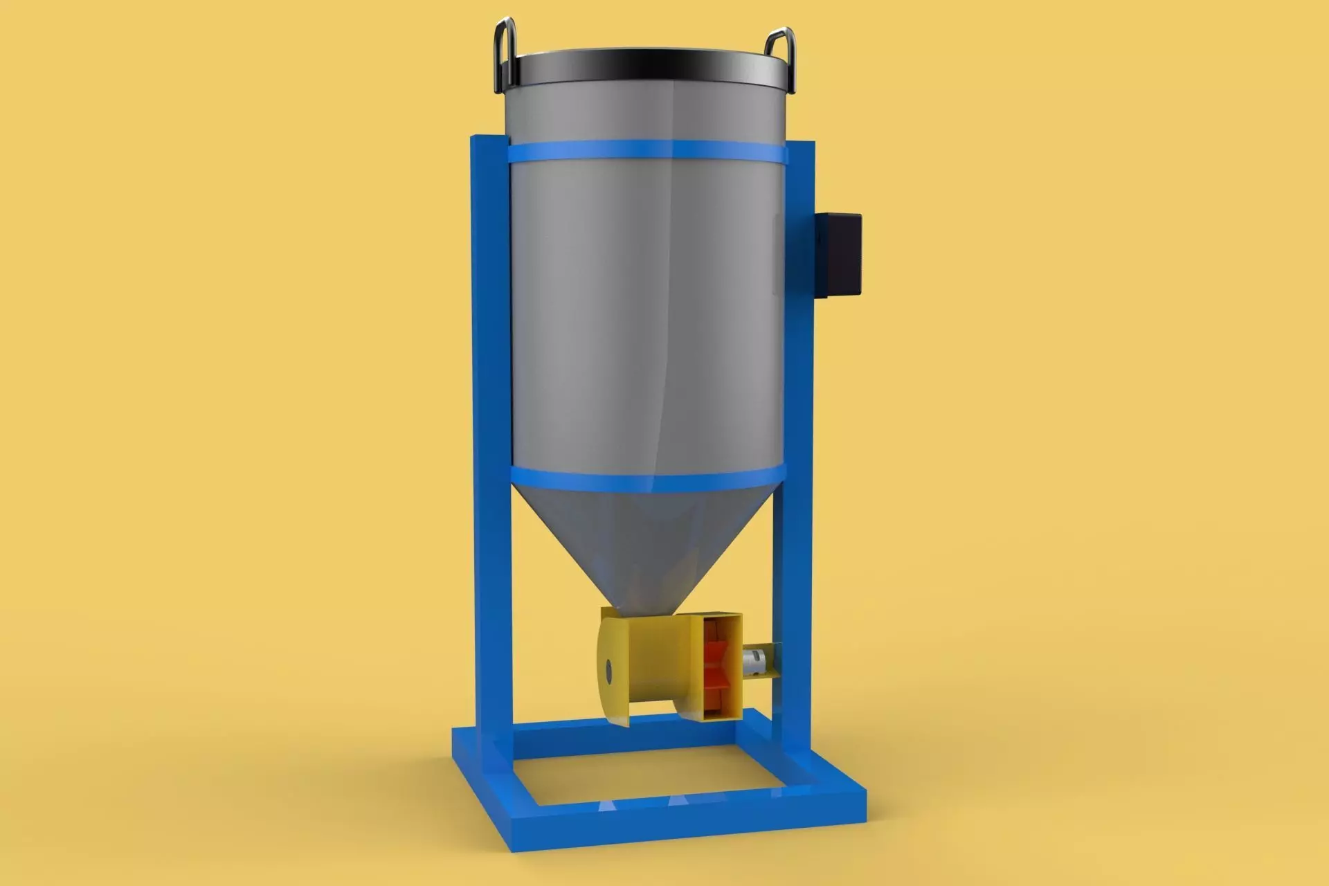 DIRECTIONAL FISH FEEDER CENTRIFUGAL SPREADER ROTARY AUTOMATIC 3D model_0