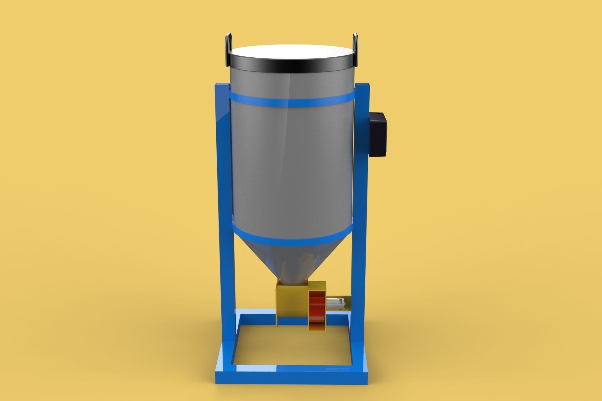 DIRECTIONAL FISH FEEDER CENTRIFUGAL SPREADER ROTARY AUTOMATIC 3D model_1