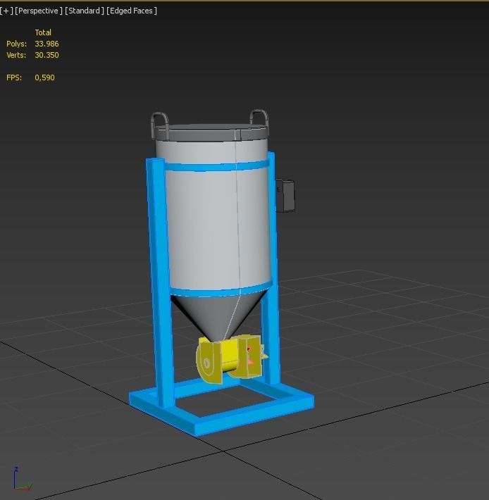 DIRECTIONAL FISH FEEDER CENTRIFUGAL SPREADER ROTARY AUTOMATIC 3D model_10
