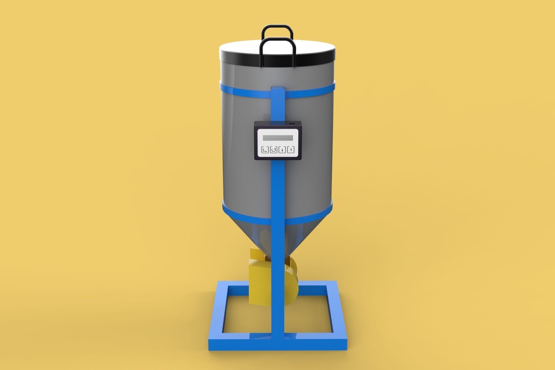 DIRECTIONAL FISH FEEDER CENTRIFUGAL SPREADER ROTARY AUTOMATIC 3D model_3