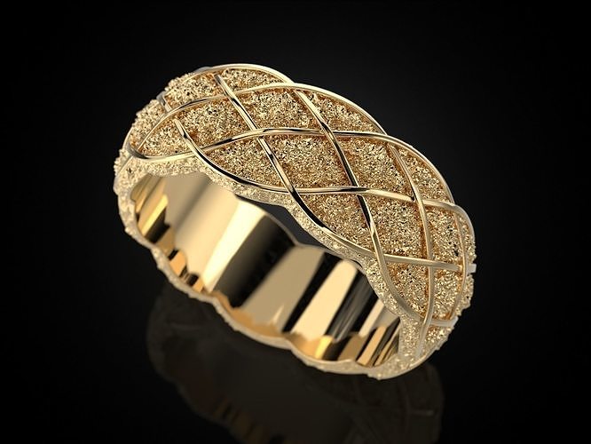 Woven ring rock 3D print model