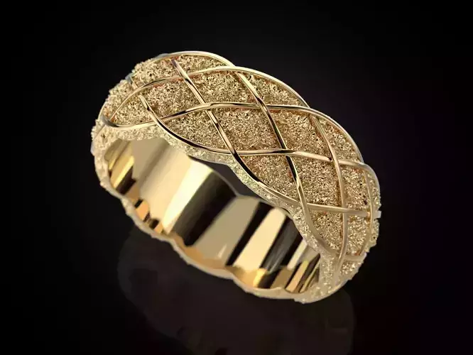 Woven ring rock 3D print model