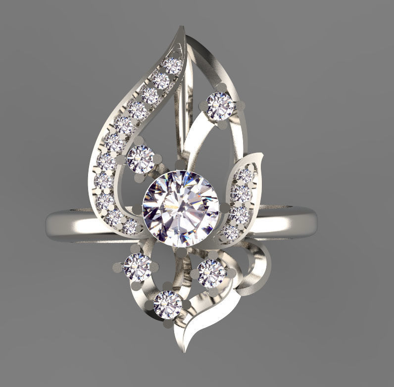 ring gold 3D print model_8