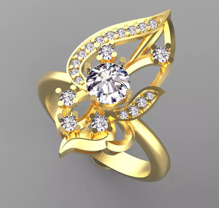 ring gold 3D print model_0
