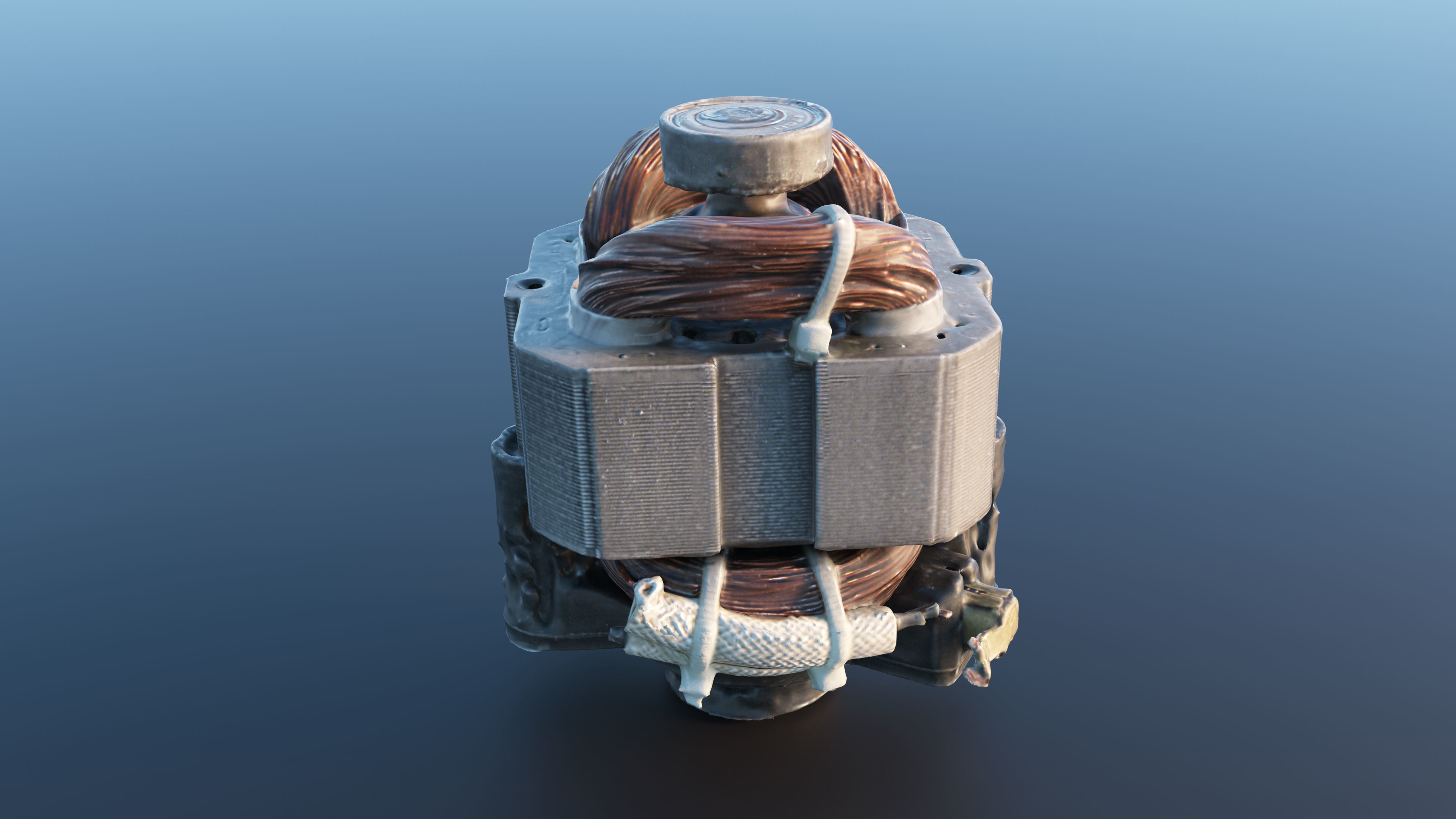 Electric motor Low-poly 3D model_22