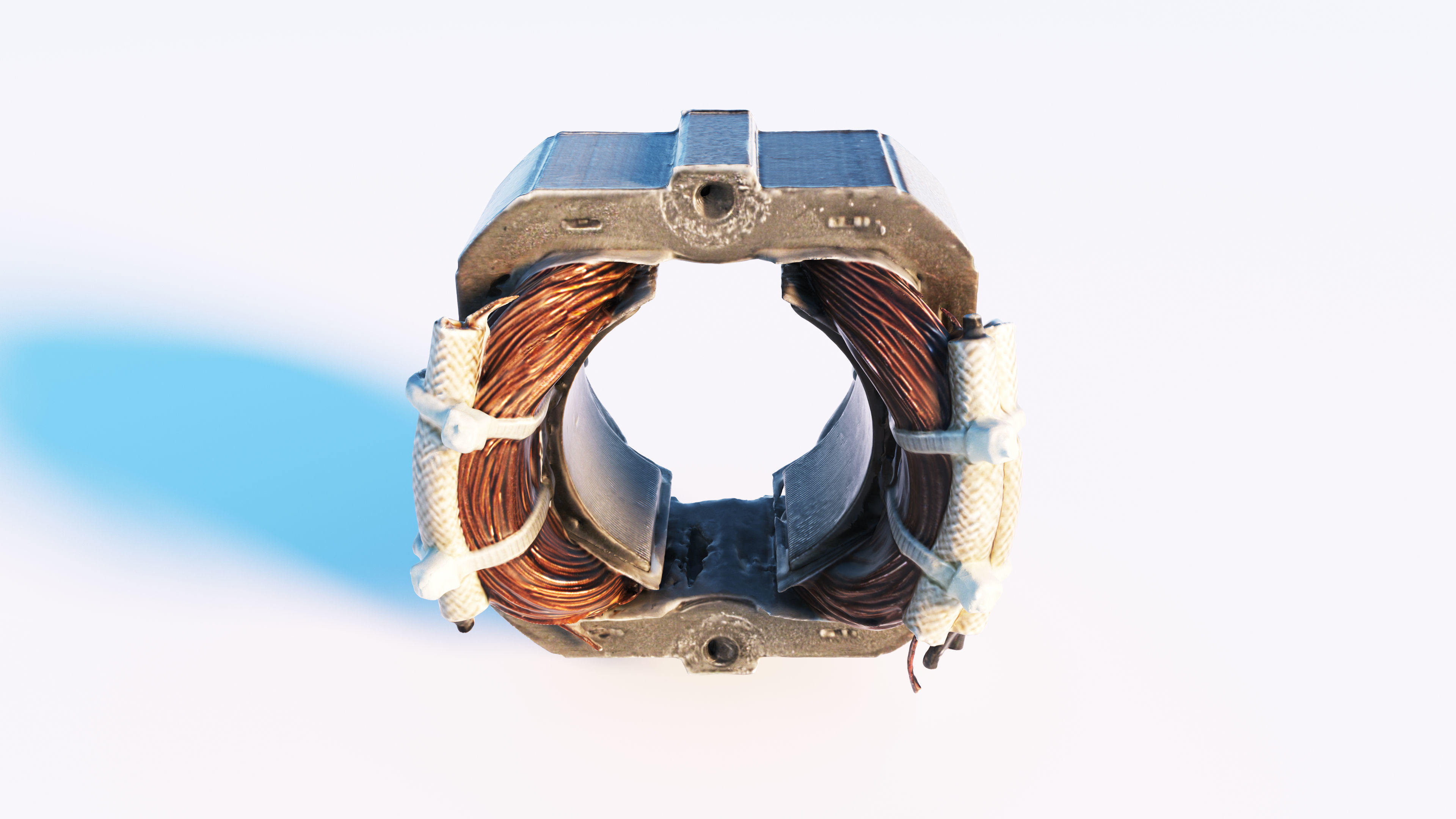 Electric motor Low-poly 3D model_17