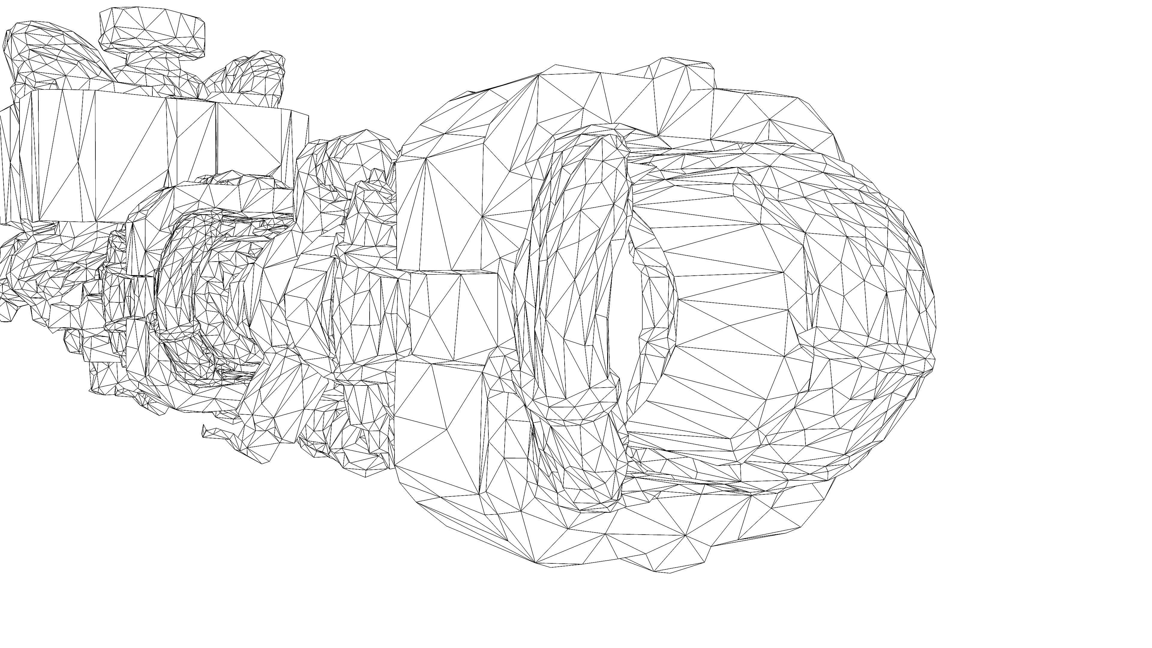 Electric motor Low-poly 3D model_34