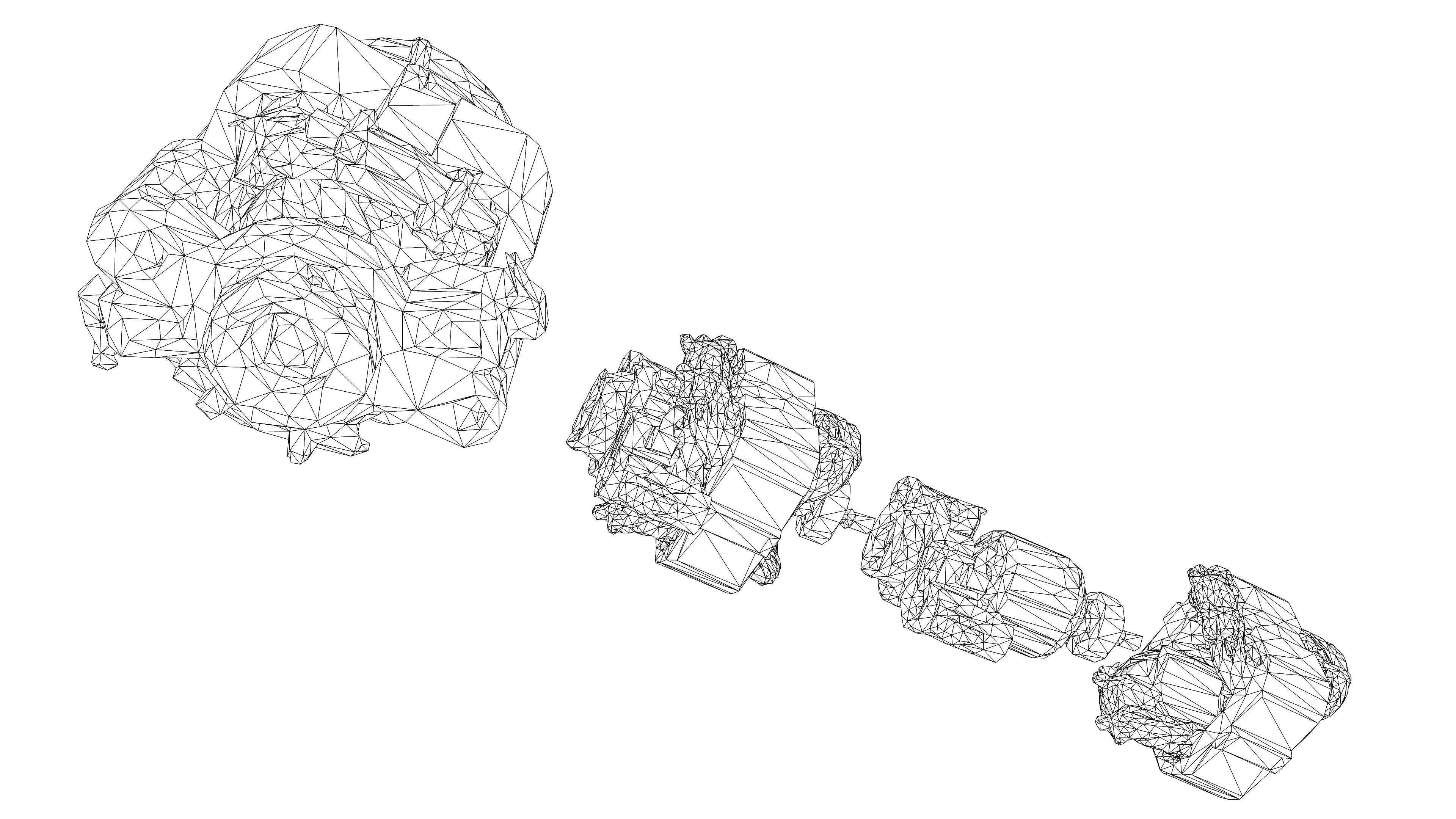 Electric motor Low-poly 3D model_36