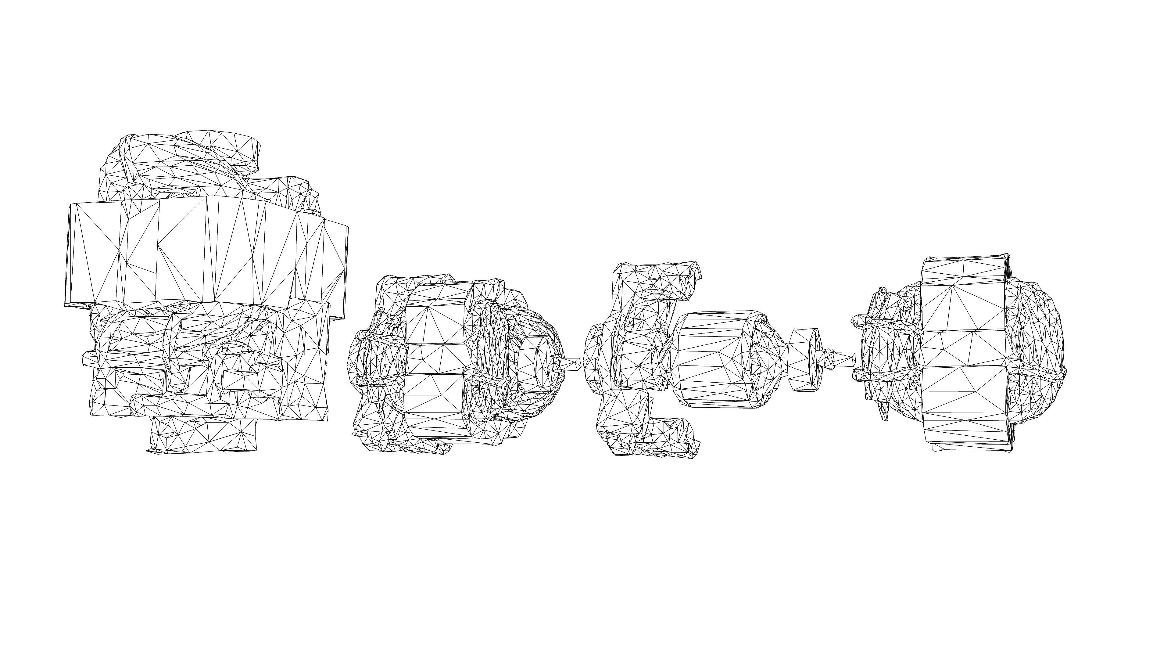 Electric motor Low-poly 3D model_32