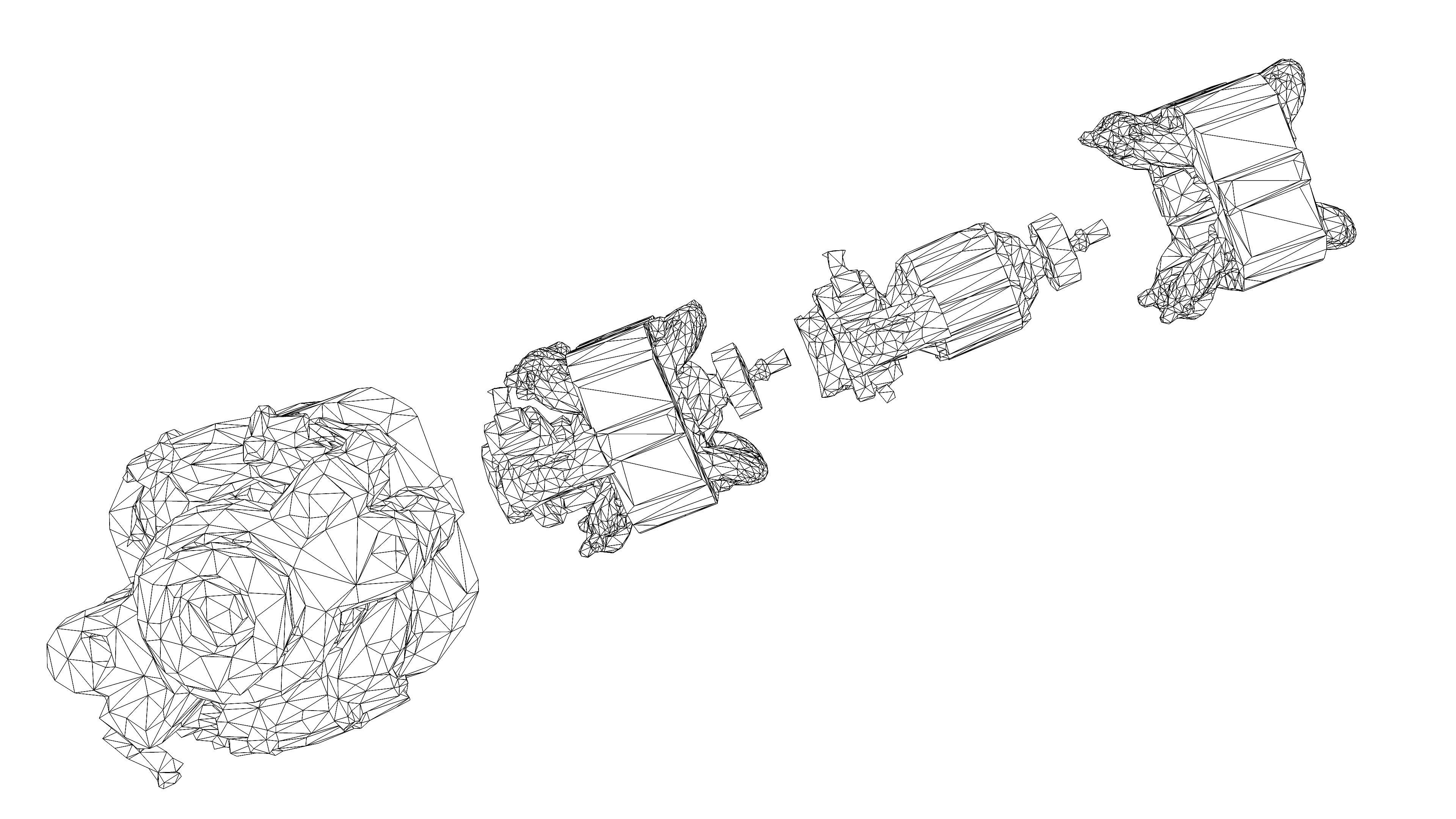 Electric motor Low-poly 3D model_33