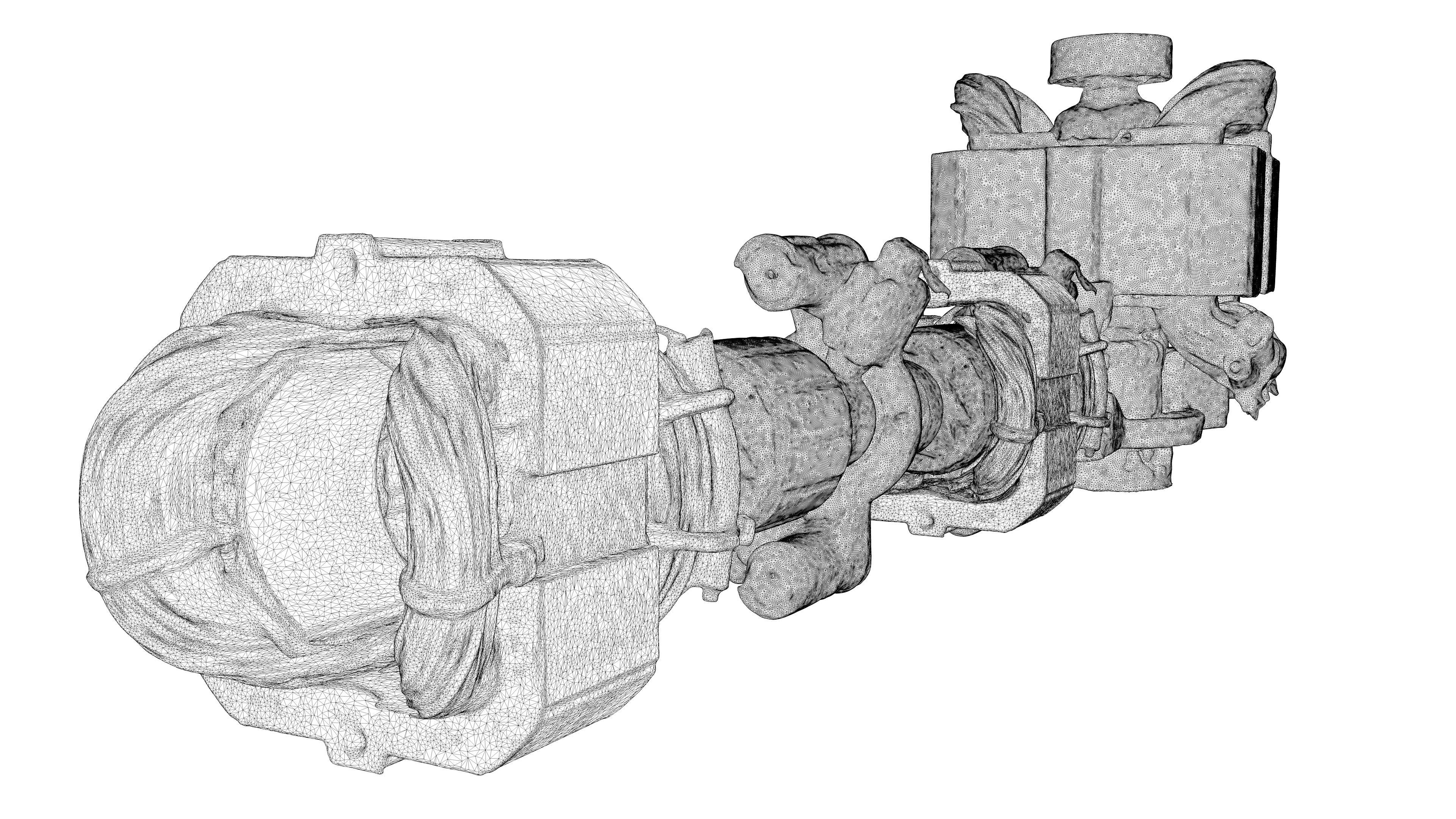 Electric motor Low-poly 3D model_40