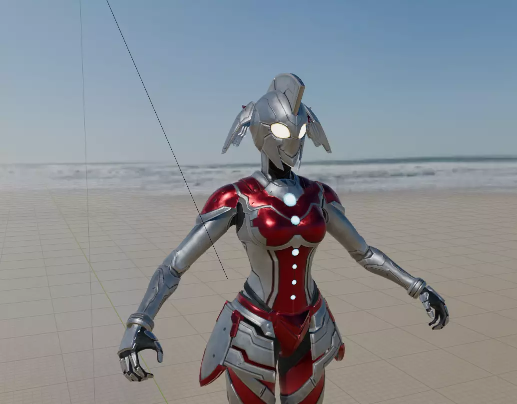 Netflix Ultraman Suit Ultraman Marie suit 3D model 3D model_0