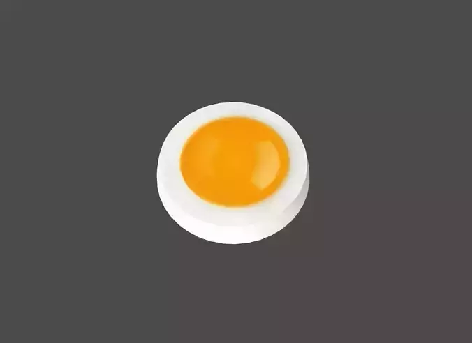 Prop08 A Slice of Egg  Low-poly 3D model