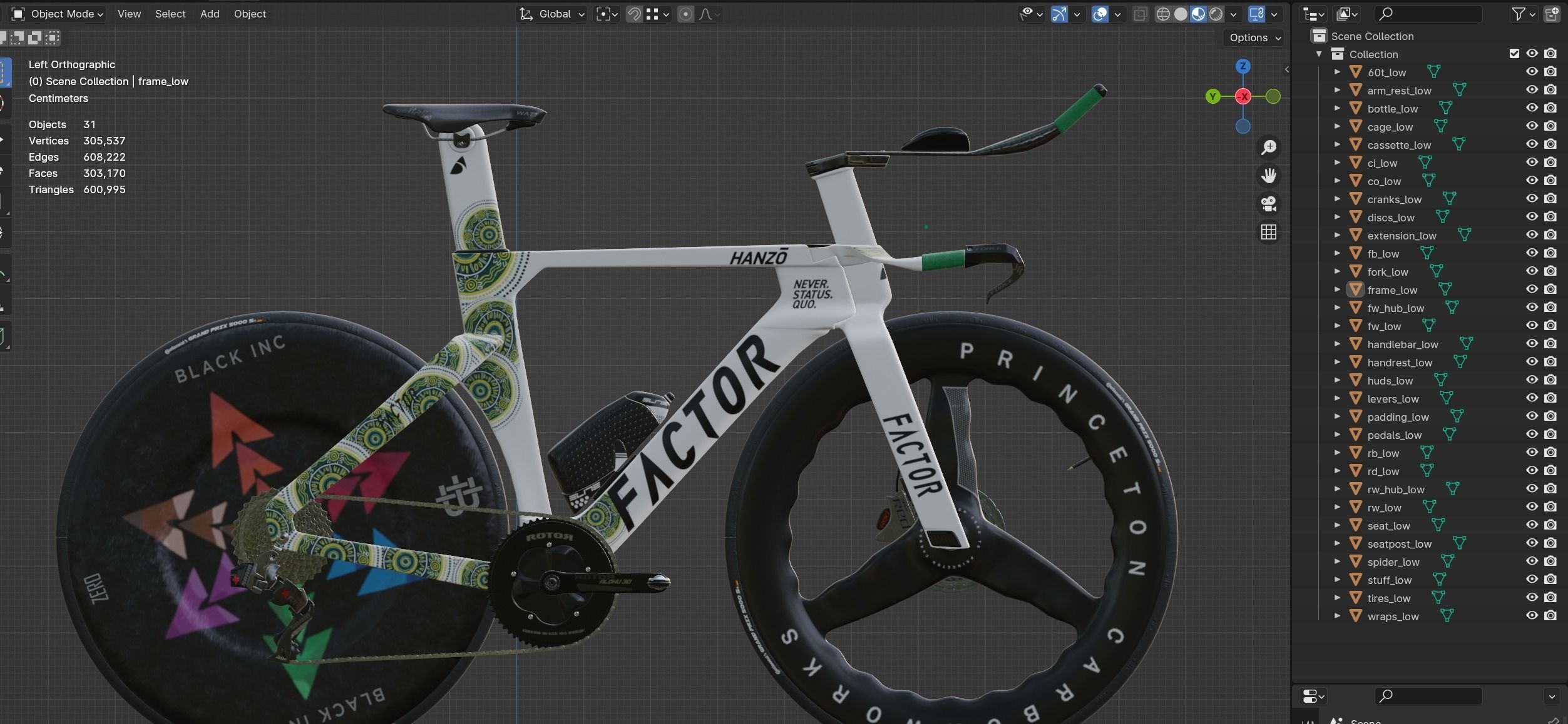 Factor Hanzo time trial bike Low-poly 3D model_18