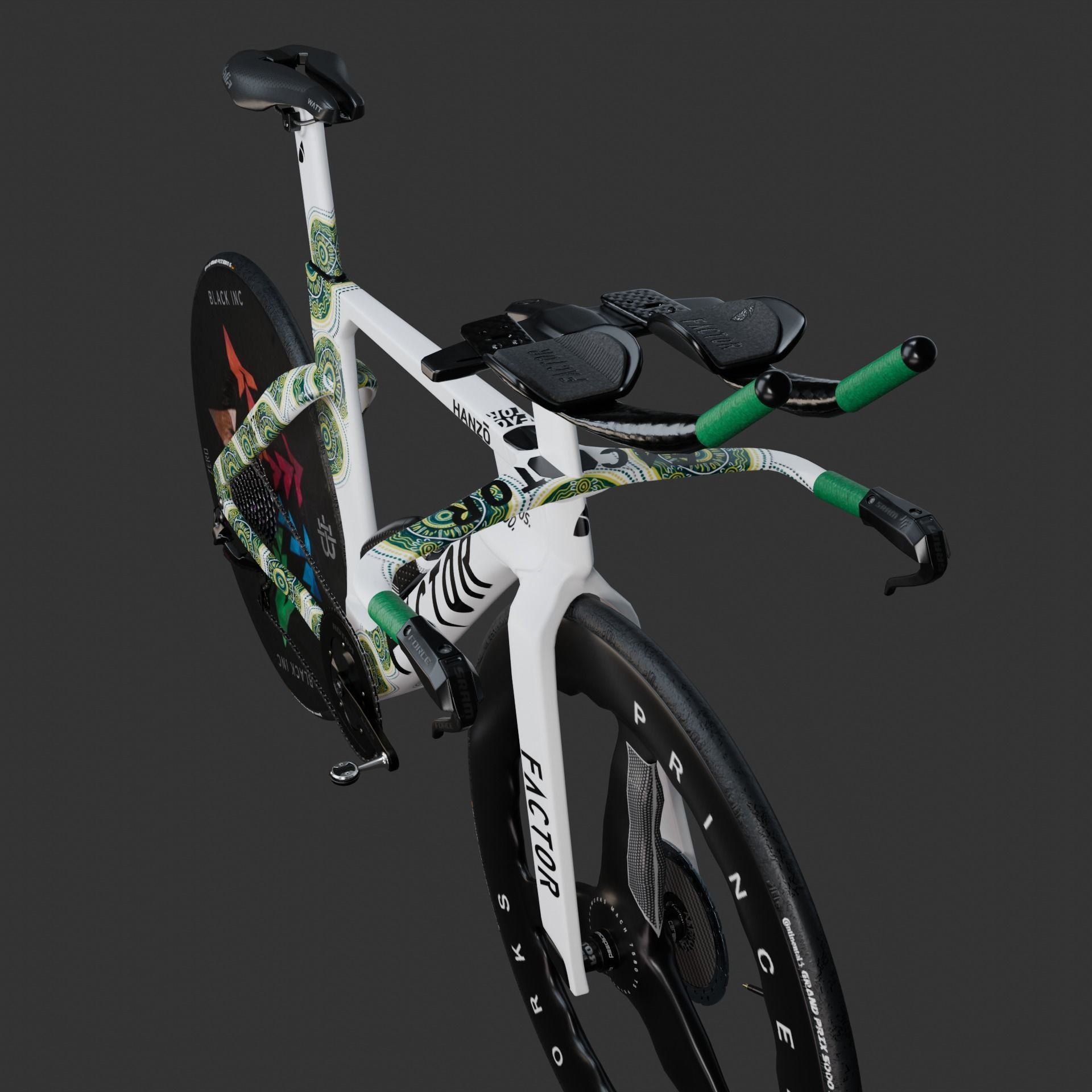 Factor Hanzo time trial bike Low-poly 3D model_9