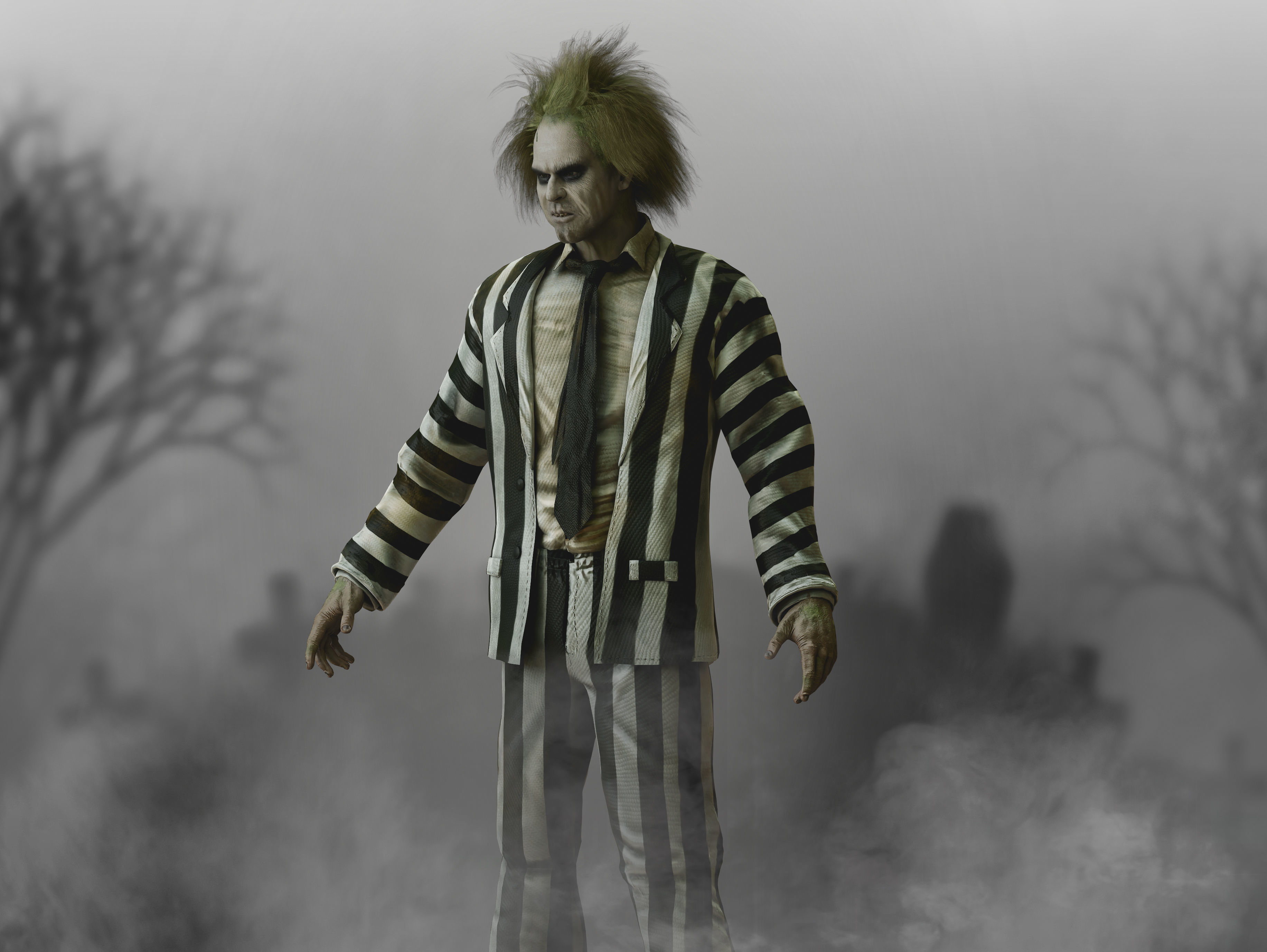 Beetlejuice Low-poly 3D model_4