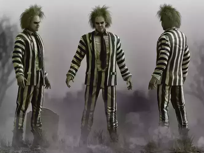 Beetlejuice Low-poly 3D model