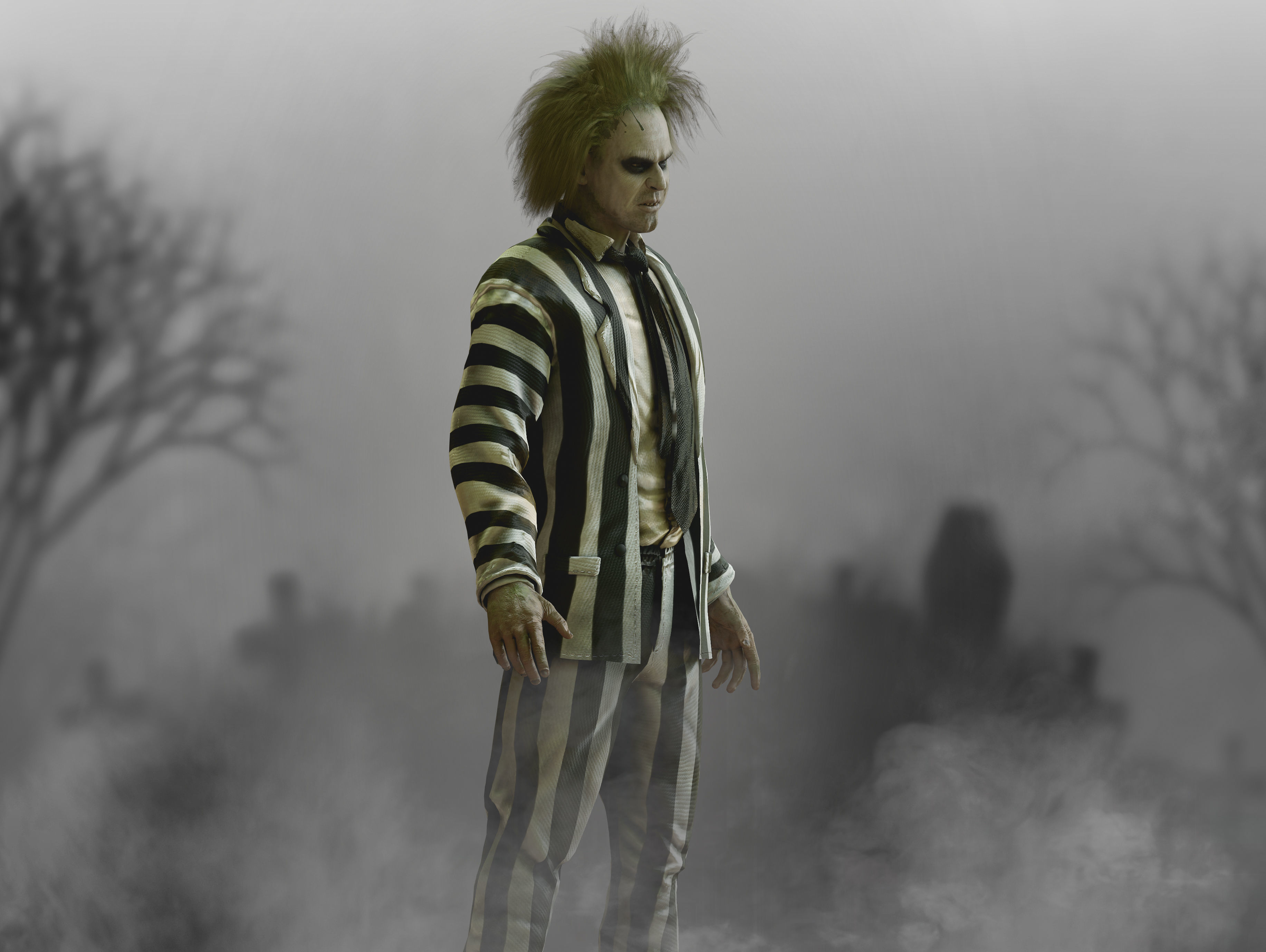 Beetlejuice Low-poly 3D model_2