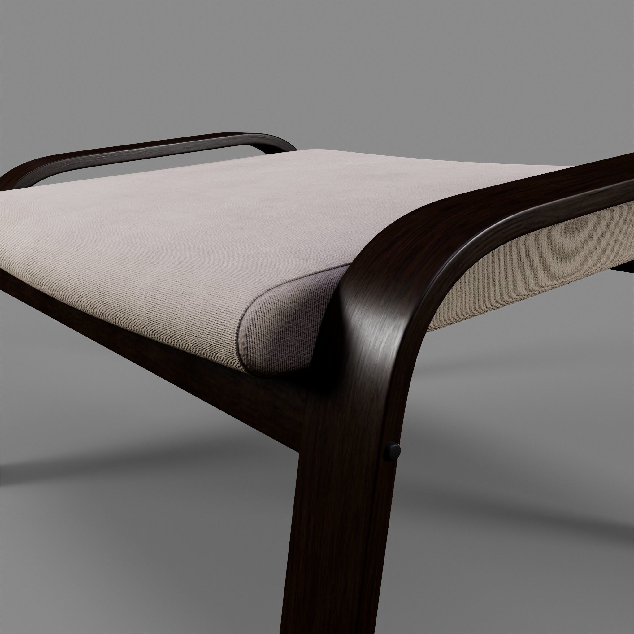 Poaeng Arm Chair Model Low-poly 3D model Low-poly 3D model_8