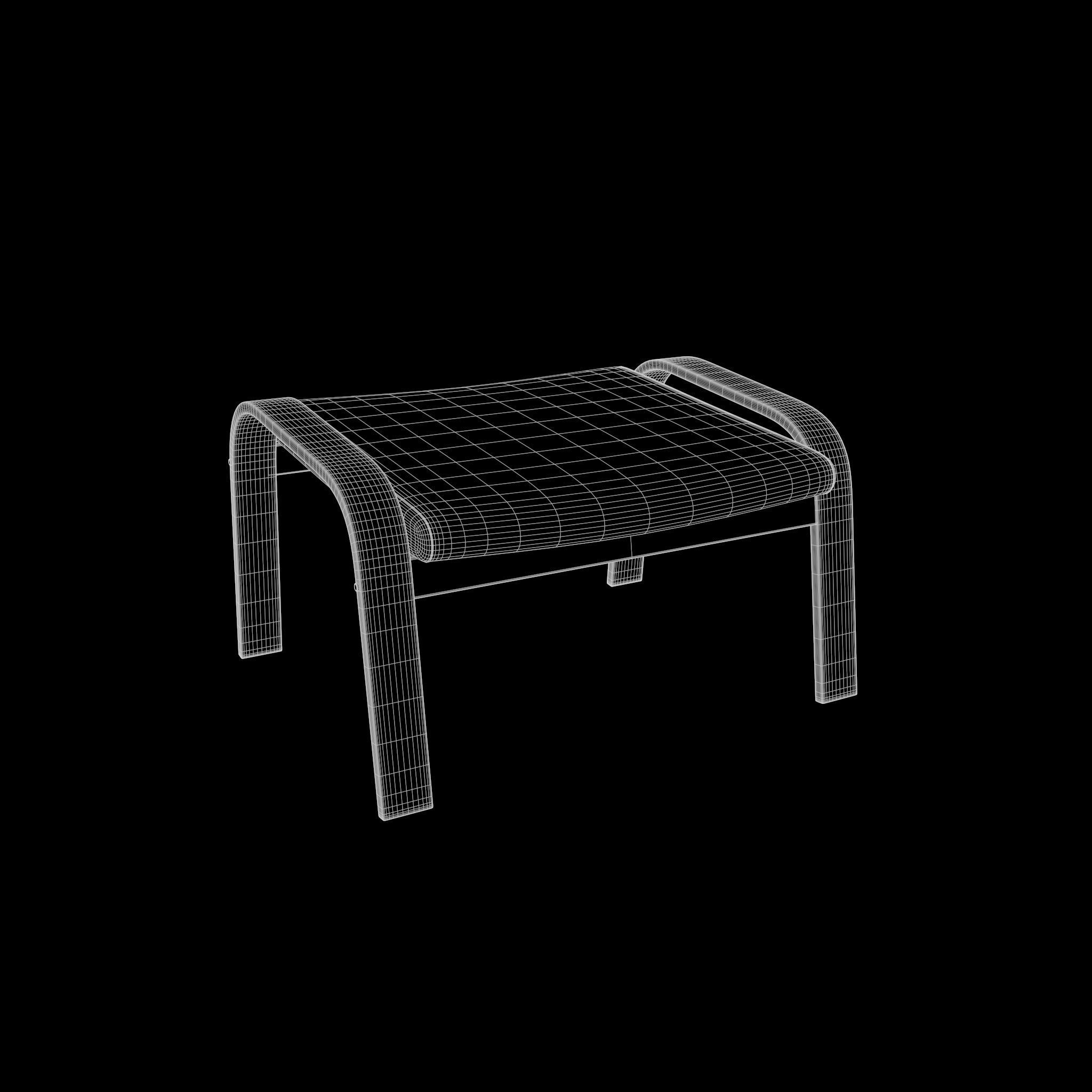 Poaeng Arm Chair Model Low-poly 3D model Low-poly 3D model_10
