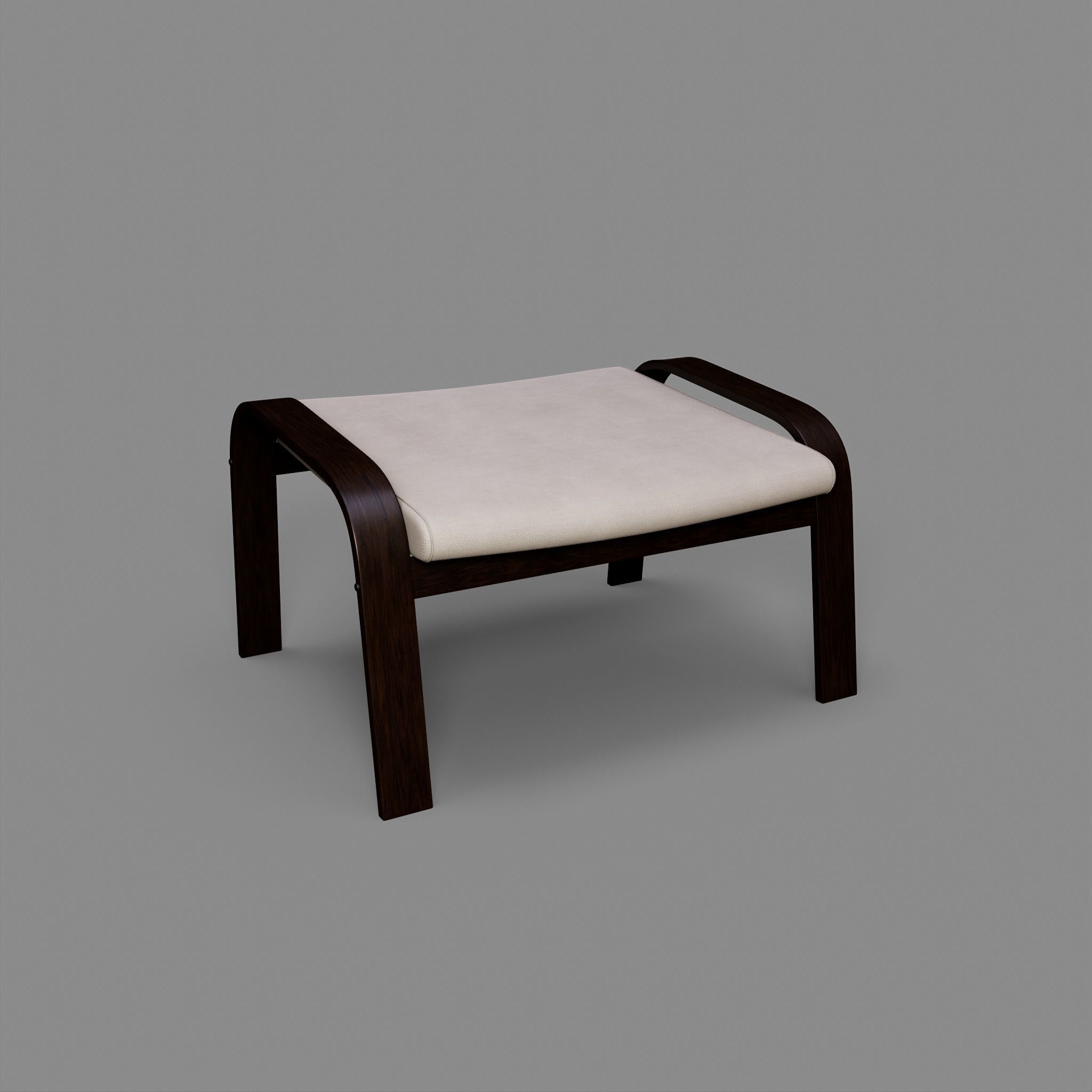 Poaeng Arm Chair Model Low-poly 3D model Low-poly 3D model_6