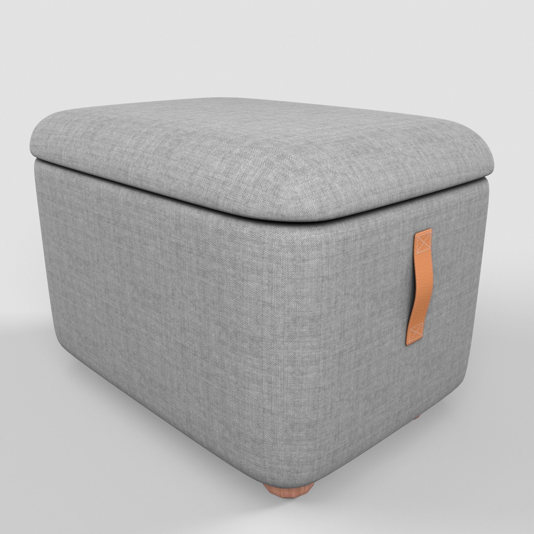 Oskarshamn Lounge Chair and Foot Stool Low-poly 3D model Low-poly 3D model_8