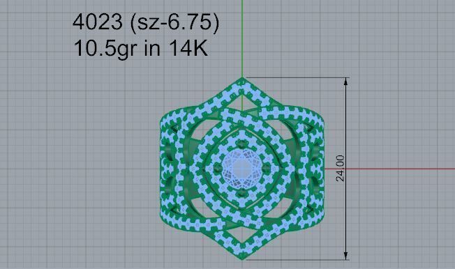 Diamond Unique Band 4023 3D print model_4