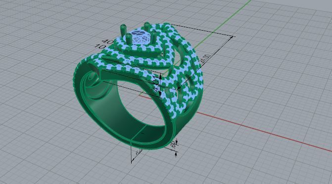 Diamond Unique Band 4023 3D print model_5
