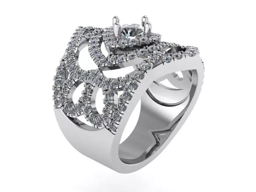 Diamond Unique Band 4023 3D print model_0