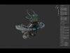 Sci fi Armchair Low-poly 3D model_1