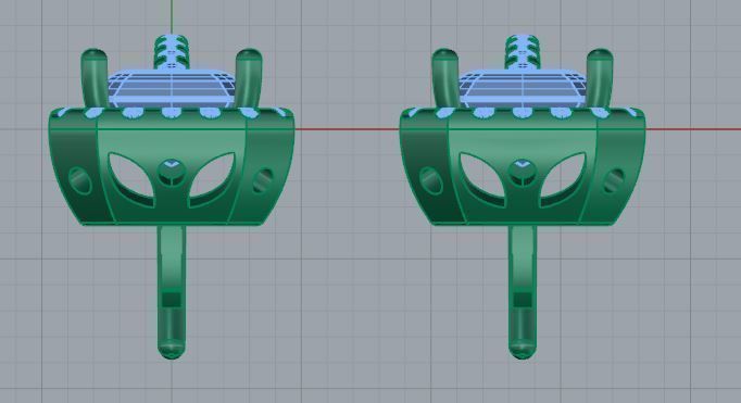 Emerald Halo Earring 4026 3D print model_6