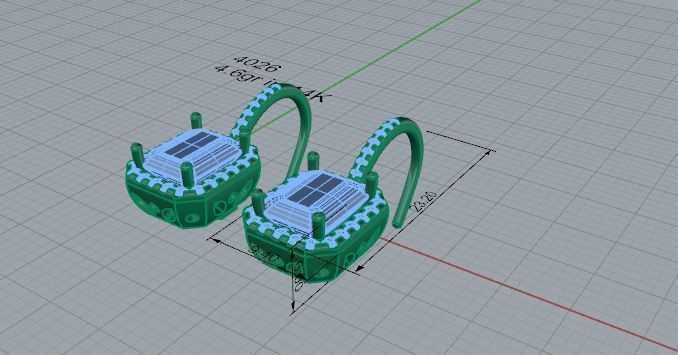 Emerald Halo Earring 4026 3D print model_5