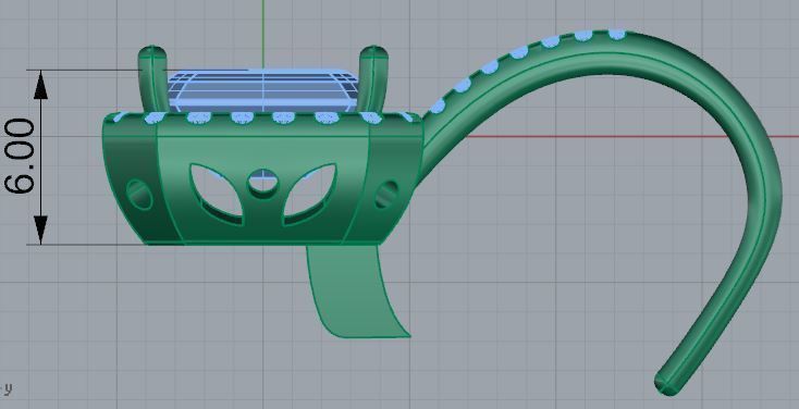 Emerald Halo Earring 4026 3D print model_7