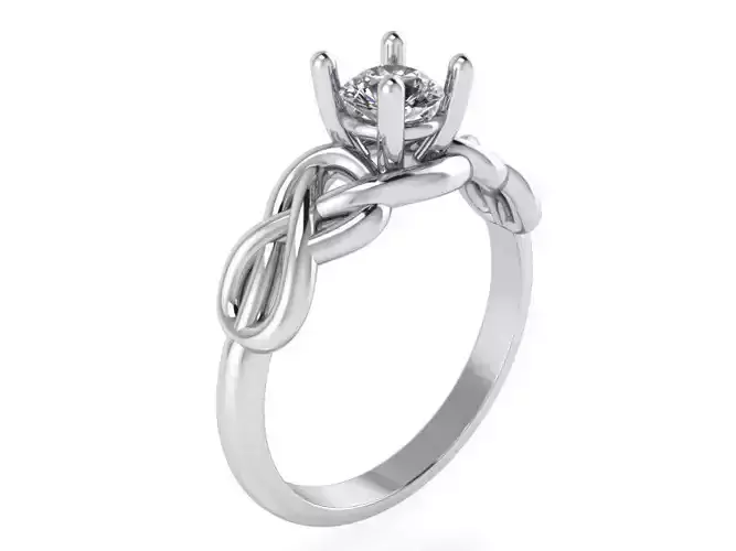 Round Diamond Twisted Ring 4027